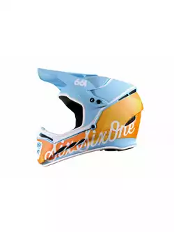 661 RESET GEO BLORANGE MIPS Kask rowerowy fullface błękitno-pomarańczowy 