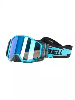 BELL gogle rowerowe BREAKER Bolt Matte Black/Blue (REFLEX REVO BLUE MIRROR - SMOKE TINT) BEL-7122856