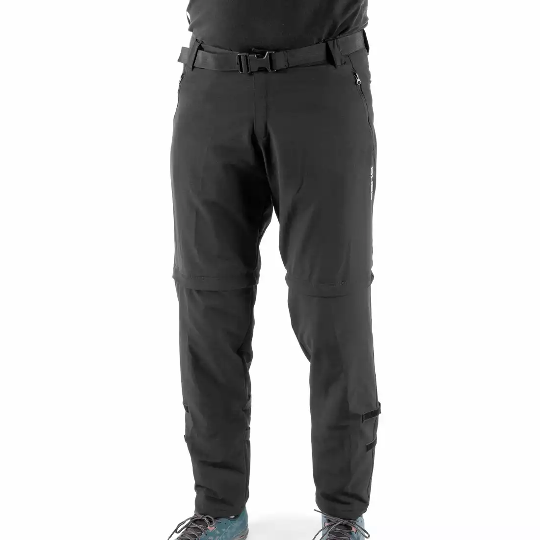 DEKO STR-M-001 męskie spodnie rowerowe z odpinanymi nogawkami, czarne