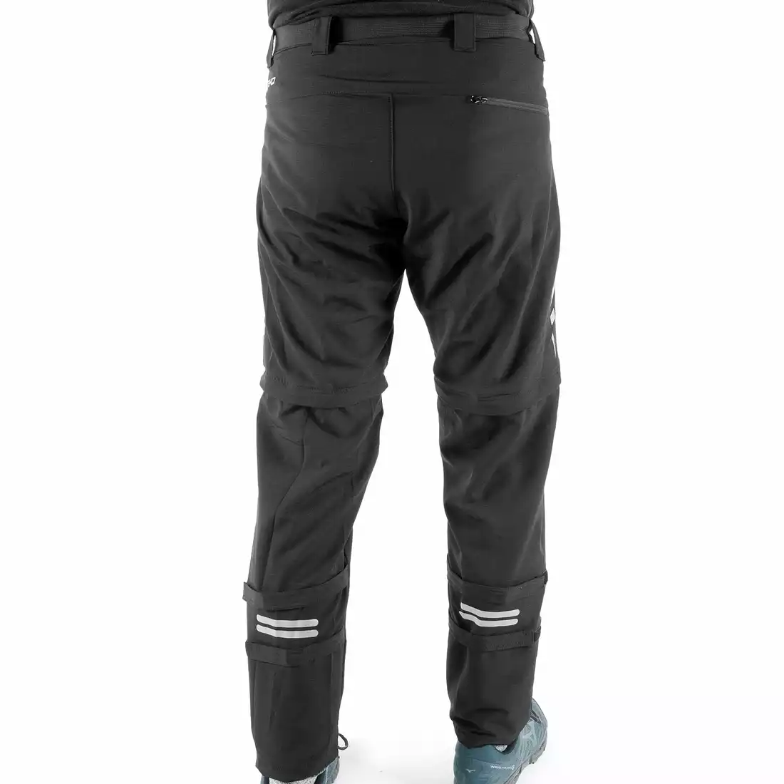 DEKO STR-M-001 męskie spodnie rowerowe z odpinanymi nogawkami, czarne
