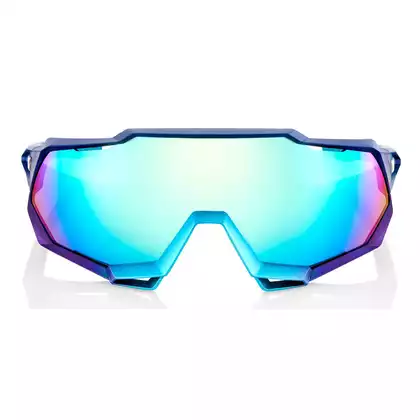 100% okulary sportowe SPEEDCRAFT (szkła błękitne lustrzane wielowarstwowe, LT 12% + szkła przeźroczyste, LT 93%) matte metallic into the fade STO-61023-390-69