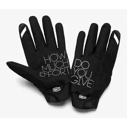 100% rękawiczki rowerowe juniorskie BRISKER black-grey STO-10016-057-06