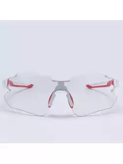 Rockbros 10126 okulary rowerowe / sportowe z fotochromem biały-czerwony