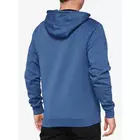 100% męska bluza z kapturem BURST Hooded Pullover Sweatshirt federal blue STO-36039-400-11