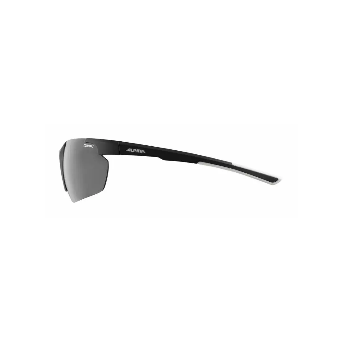 ALPINA okulary sportowe DEFFY HR BLACK  S3 black matt-white A8657431