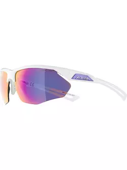 ALPINA okulary sportowe NYLOS HR PURPLE MIRROR Cat.3 white-purple A8635312
