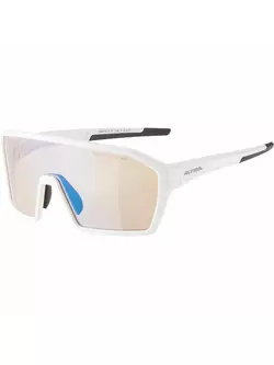 ALPINA okulary sportowe RAM HVLM+ BLUE MIRROR S1-3 white matt A8672011