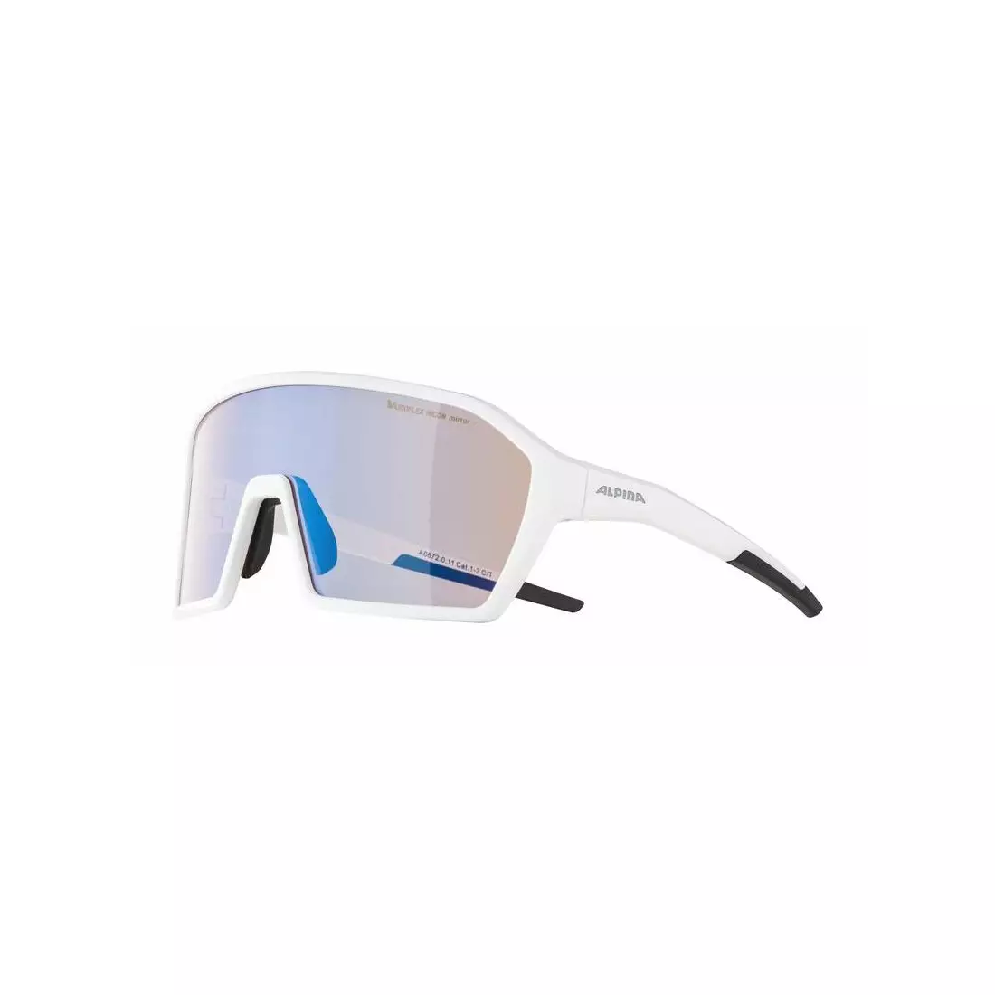 ALPINA okulary sportowe RAM HVLM+ BLUE MIRROR S1-3 white matt A8672011