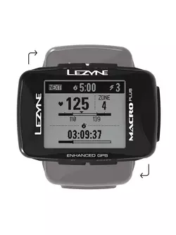 Licznik rowerowy LEZYNE MACRO PLUS GPS HRSC Loaded (w zestawie opaska na serce + czujnik prędkości/kadencji) 
