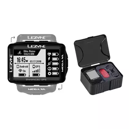Licznik rowerowy LEZYNE MEGA XL GPS HRSC Loaded (w zestawie opaska na serce + czujnik prędkości/kadencji) (NEW)LZN-1-GPS-MEGAXL-V204-HS