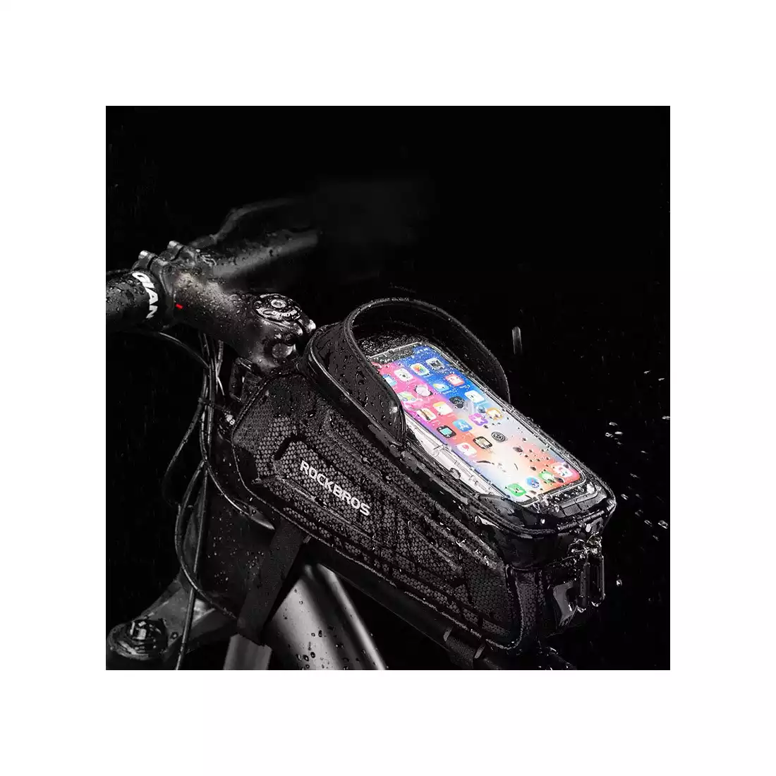 Rockbros Hard Shell torebka na telefon na ramę, czarna B68