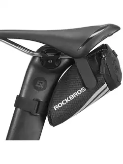 Rockbros rowerowa torebka podsiodłowa na rzep, czarna C28-1