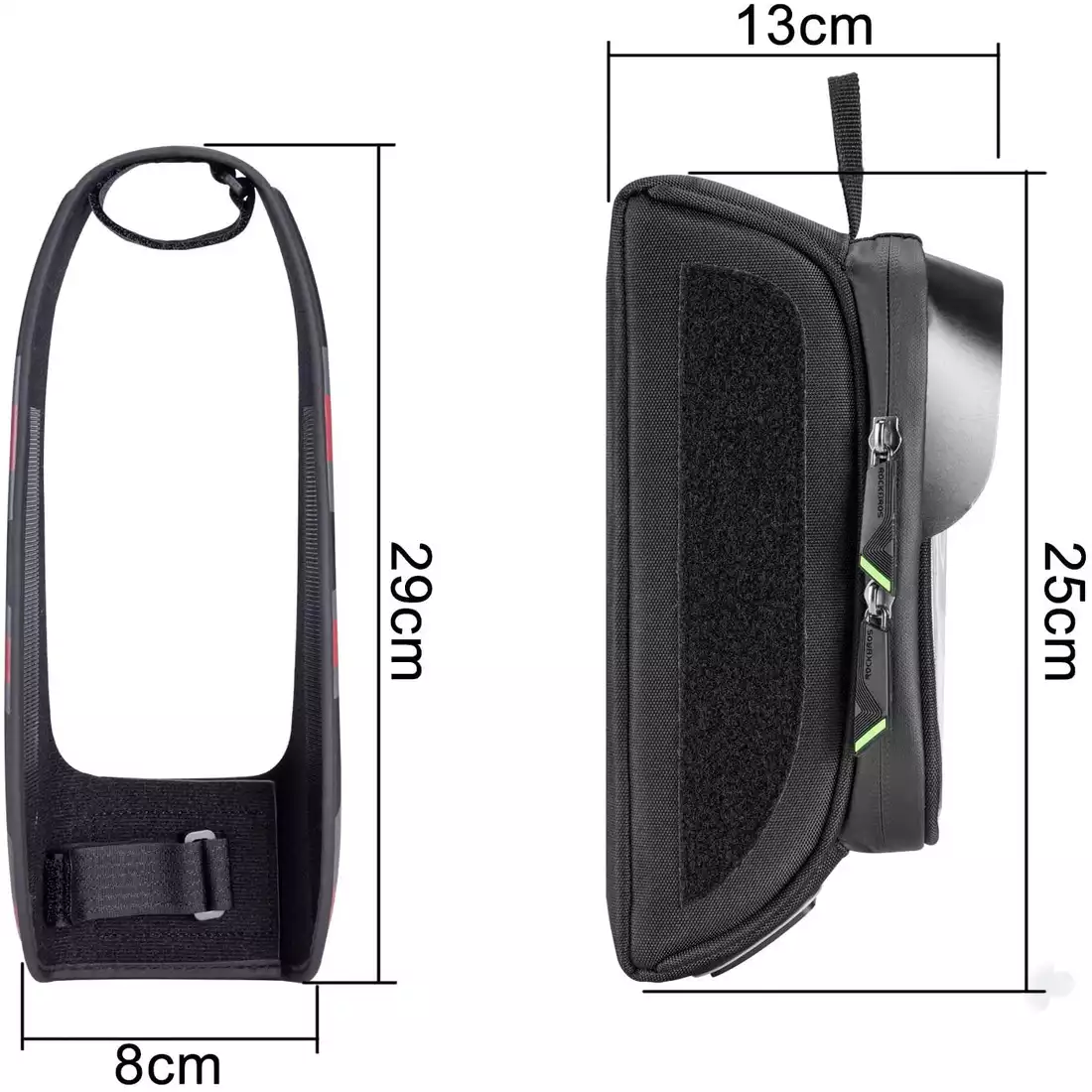 Rockbros torebka na telefon na ramę w obudowie, czarno-szara 021-1GR