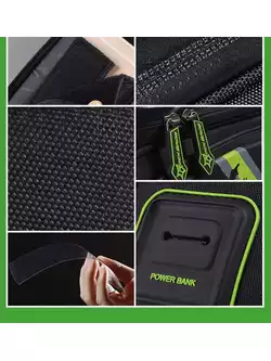 Rockbros torebka na telefon na ramę w obudowie, czarno-zielona 021-1G