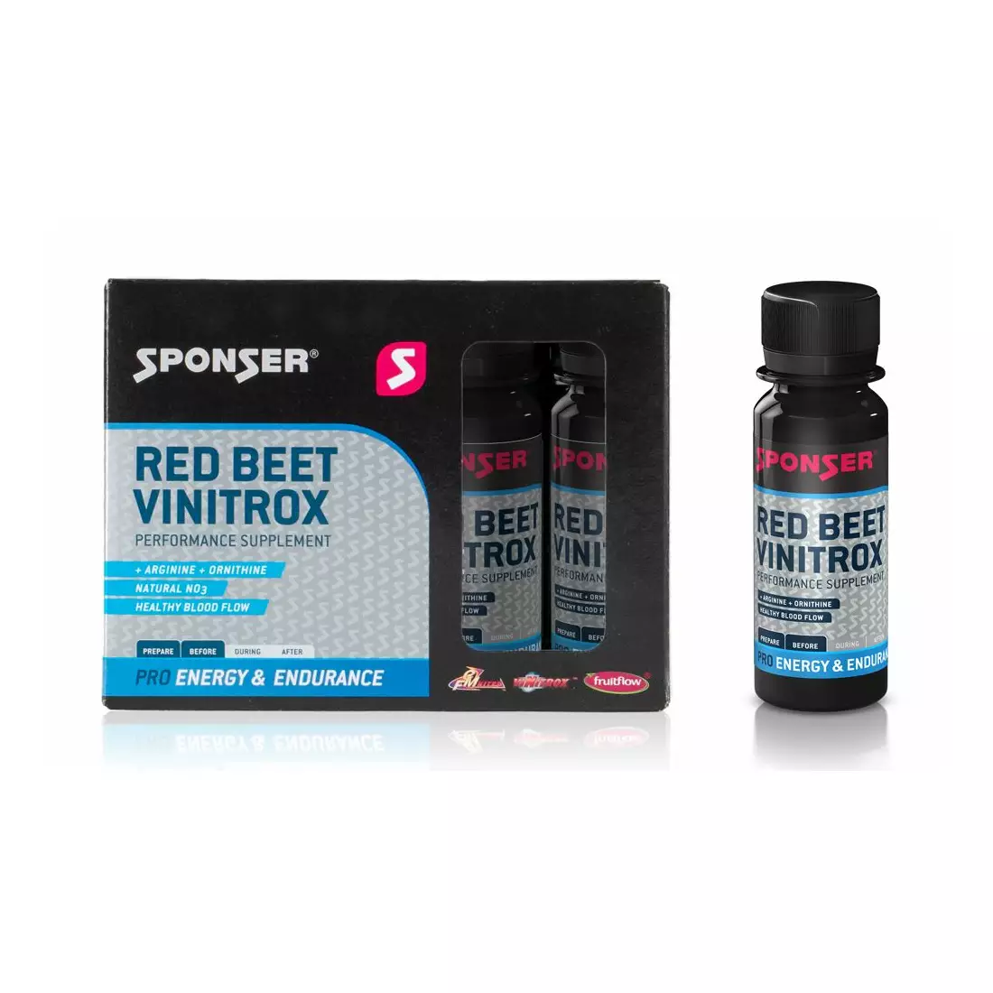 Suplement do utrzymania prawidłowej agregacji płytek krwi SPONSER RED BEET VINITROX (pudełko 4 butelki x 60ml) 