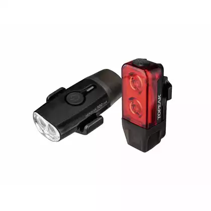 TOPEAK LAMPY ZESTAW POWER LUX USB COMBO, BLACK new 2021 T-TMS098