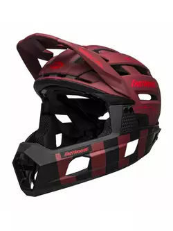 BELL SUPER AIR R MIPS SPHERICAL kask rowerowy full face, matte red black fasthouse
