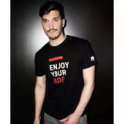 T-shirt SELLE ITALIA ENJOY YOUR RIDE Black roz. S (DWZ)SIT-98541S0000010