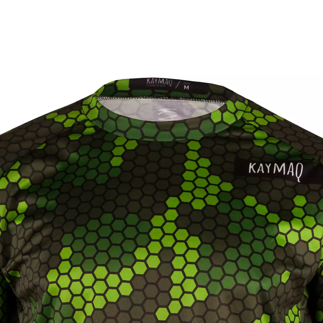 KAYMAQ DESIGN M62 męska luźna koszulka rowerowa MTB zielona