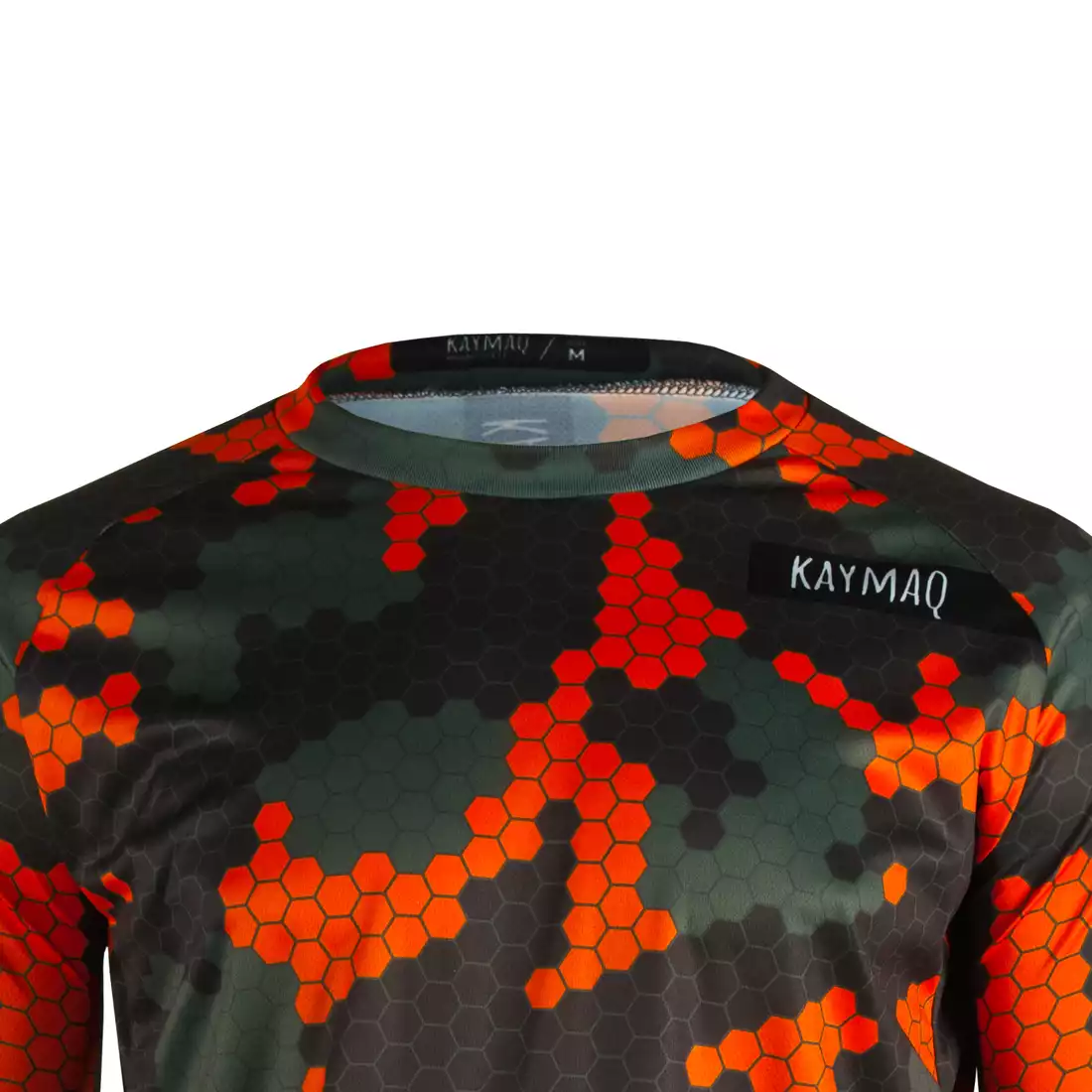 KAYMAQ DESIGN M62 męska luźna koszulka rowerowa MTB, pomarańczowy