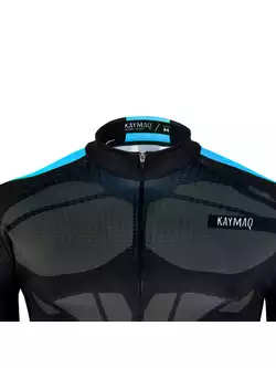 KAYMAQ DESIGN M63 męska koszulka rowerowa krótki rękaw, niebieska