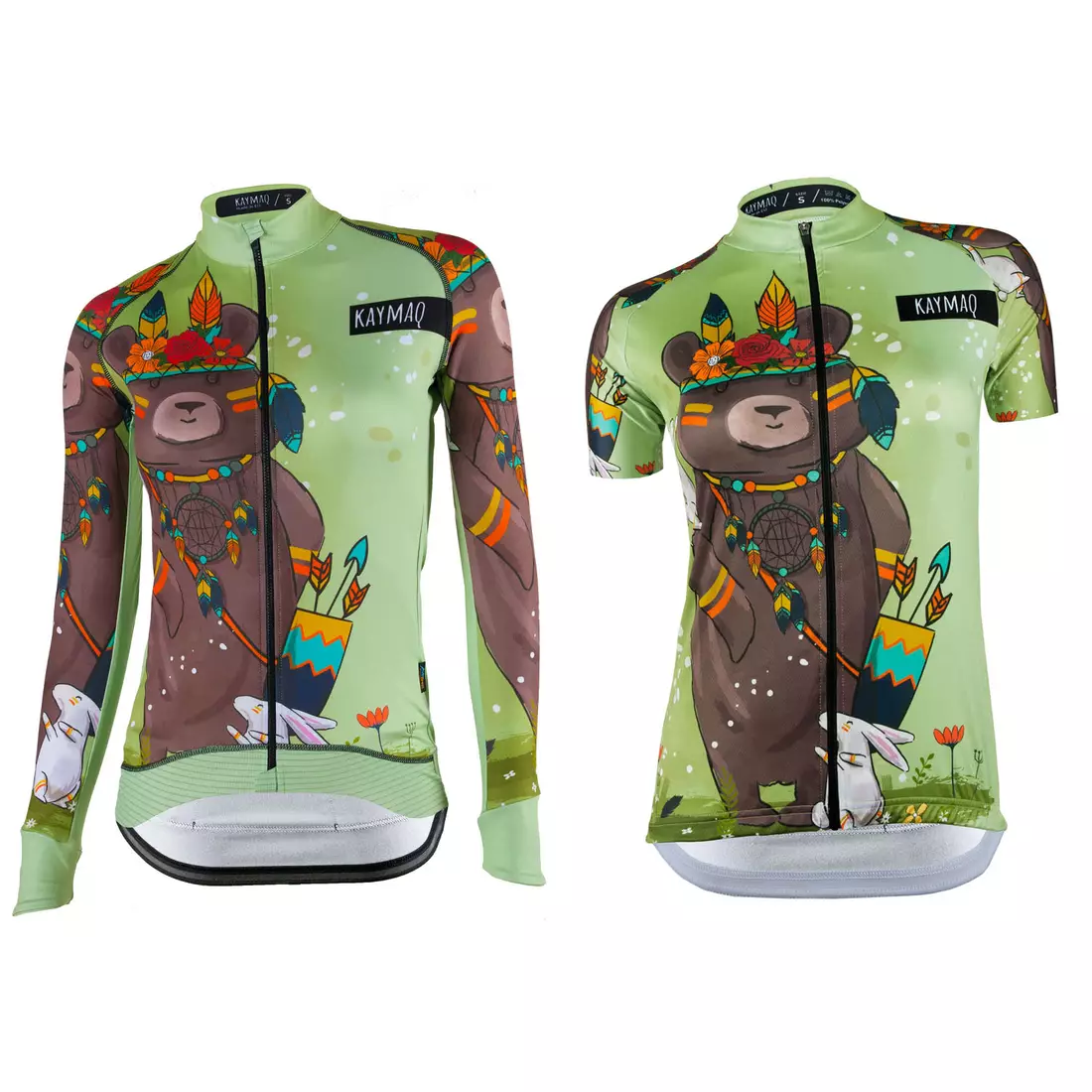[Set] KAYMAQ DESIGN damska koszulka rowerowa krótki rękaw W12  + KAYMAQ DESIGN damska bluza rowerowa W12 