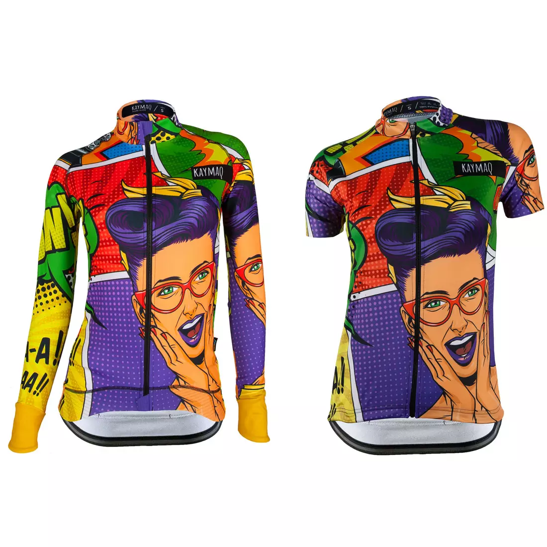 [Set] KAYMAQ DESIGN damska koszulka rowerowa krótki rękaw W26  + KAYMAQ DESIGN damska bluza rowerowa W26 