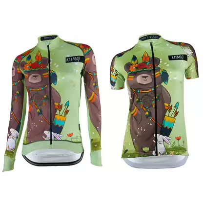 [Zestaw] KAYMAQ DESIGN W12 damska koszulka rowerowa krótki rękaw + KAYMAQ DESIGN W12 damska bluza rowerowa
