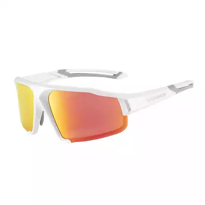 Rockbros SP216WR okulary rowerowe / sportowe z polaryzacją białe
