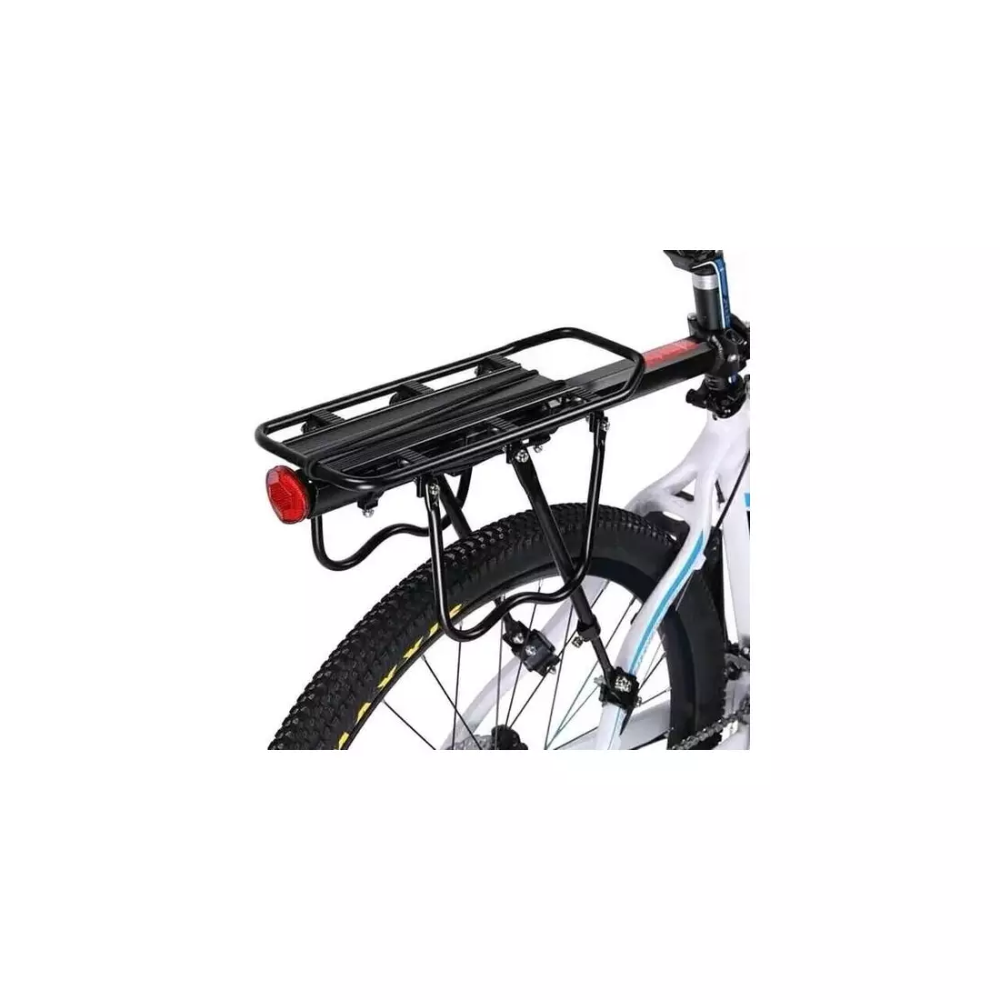 Rockbros bagażnik rowerowy na sztycę z odblaskiem, czarny HJ1007