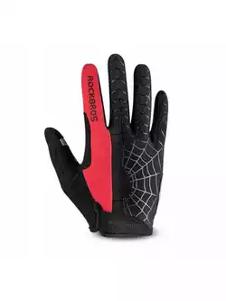 Rockbros rękawiczki rowerowe, czarny-czerwony S109-1BR