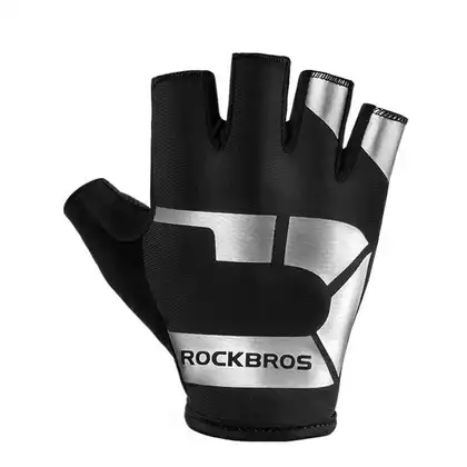 Rockbros rękawiczki rowerowe krótki palec, czarne S220