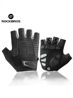 Rockbros rękawiczki rowerowe krótki palec czarny-szary S169BGR