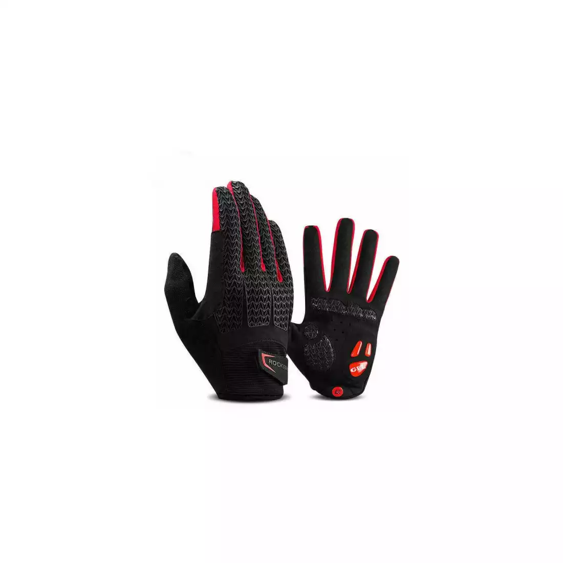 Rockbros rękawiczki rowerowe, żel, czarny-czerwony S169-1BR
