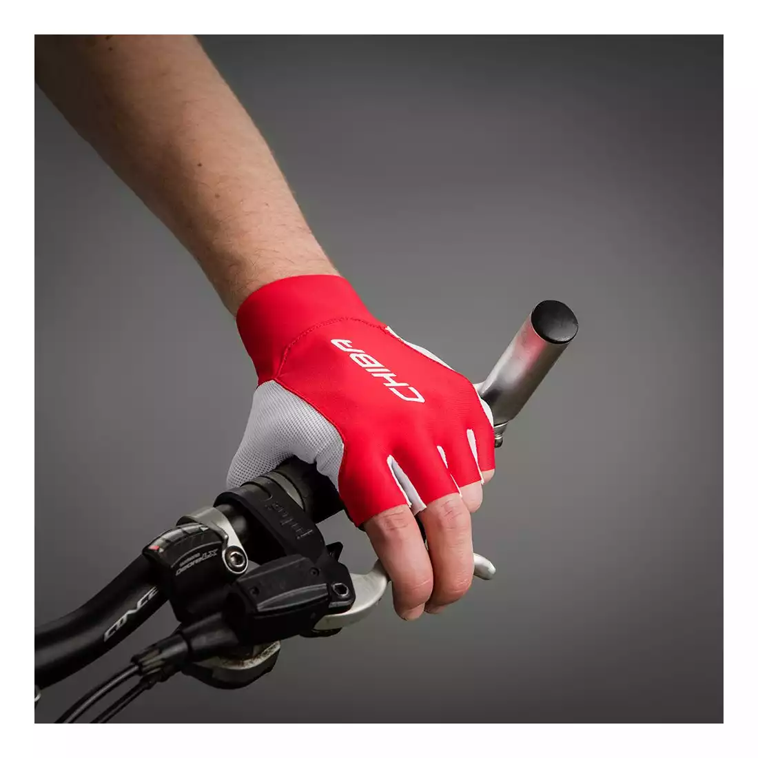 CHIBA MISTRAL rękawiczki rowerowe, czerwone 3030420