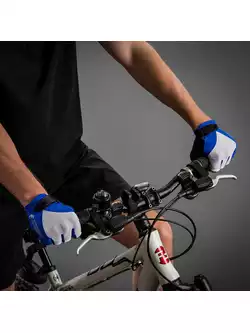 CHIBA SPORT PRO rękawiczki rowerowe, niebiesko-białe 3040218