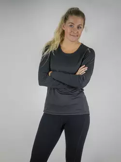ROGELLI Koszulka sportowa damska długi rękaw BASIC - czarna