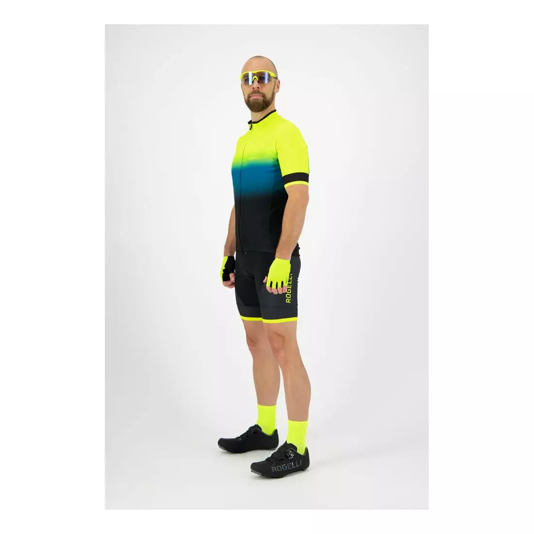 ROGELLI koszulka rowerowa męska HORIZON yellow/blue 001.416