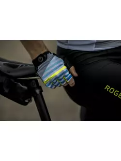 ROGELLI rękawiczki rowerowe męskie STRIPE blue/fluor 006.311