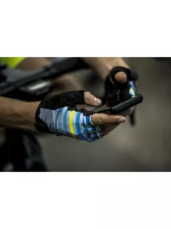 ROGELLI rękawiczki rowerowe męskie STRIPE blue/fluor 006.311