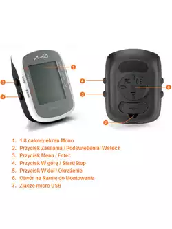 MIO Cyclo 100 - licznik rowerowy GPS
