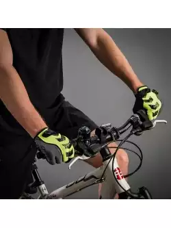 CHIBA rękawiczki rowerowe SAFETY REFLEX żółte 