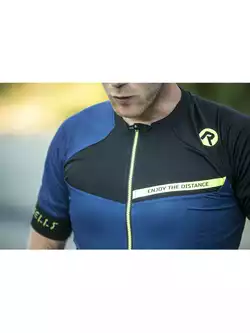ROGELLI koszulka rowerowa CONTENTO, niebiesko żółta, 001.085