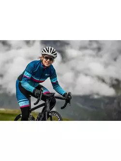 ROGELLI kurtka rowerowa zimowa damska IMPRESS  niebiesko-różowa 
