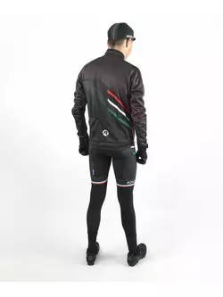 ROGELLI ocieplane spodnie rowerowe męskie na szelkach TEAM 2.0 black