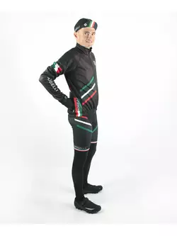 ROGELLI ocieplane spodnie rowerowe męskie na szelkach TEAM 2.0 black