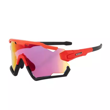 ROGELLI okulary sportowe z wymiennymi szkłami SWITCH czerwony