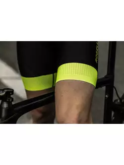 ROGELLI spodenki rowerowe męskie z szelkami FLEX żółty fluor