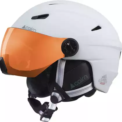 CAIRN kask narciarski/snowboardowy ELECTRON VISOR CAT.2, white/orange, 060607001