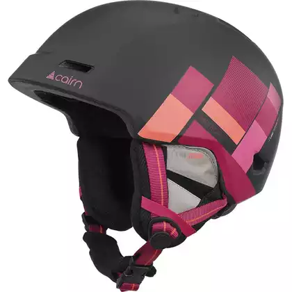 CAIRN kask narciarski/snowboardowy METEOR black and raspberry mat
